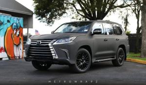 Lexus LX570 Dead Matte Black by MetroWrapz 2018 года